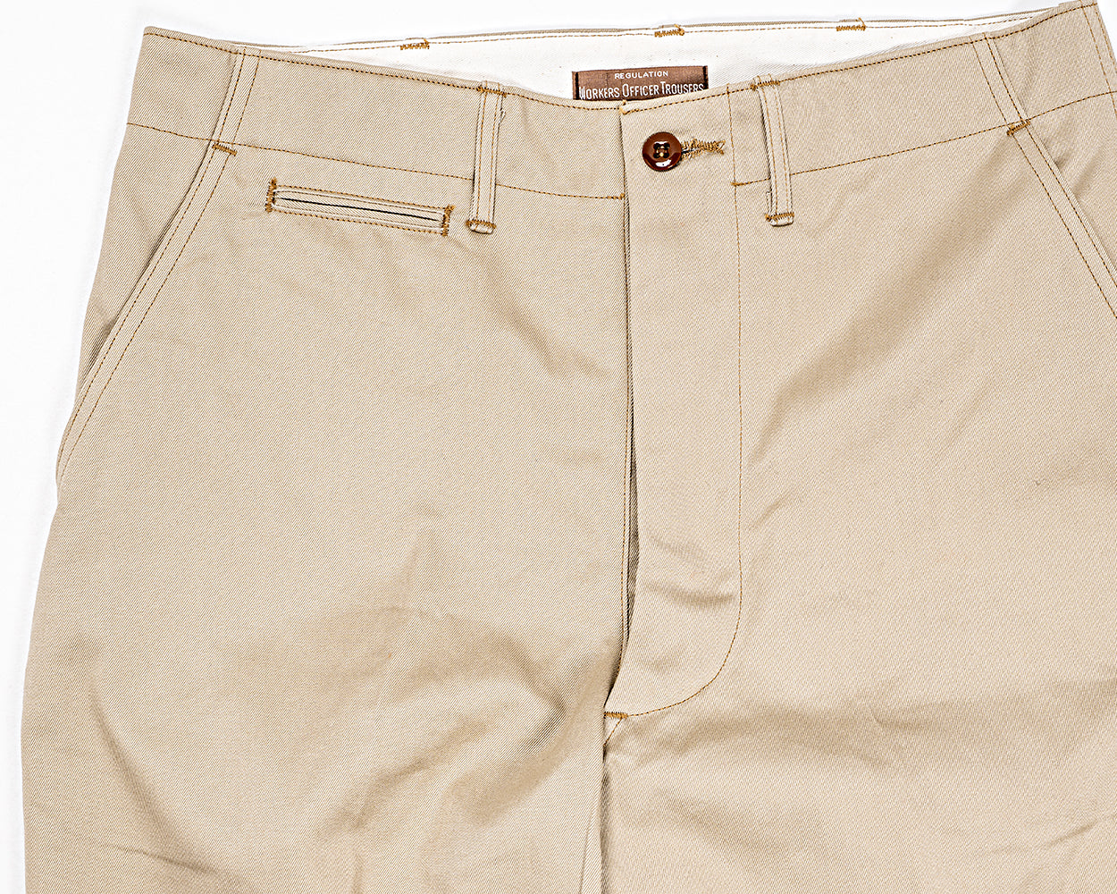 Officer Trousers Vintage Fit, Khaki No-1