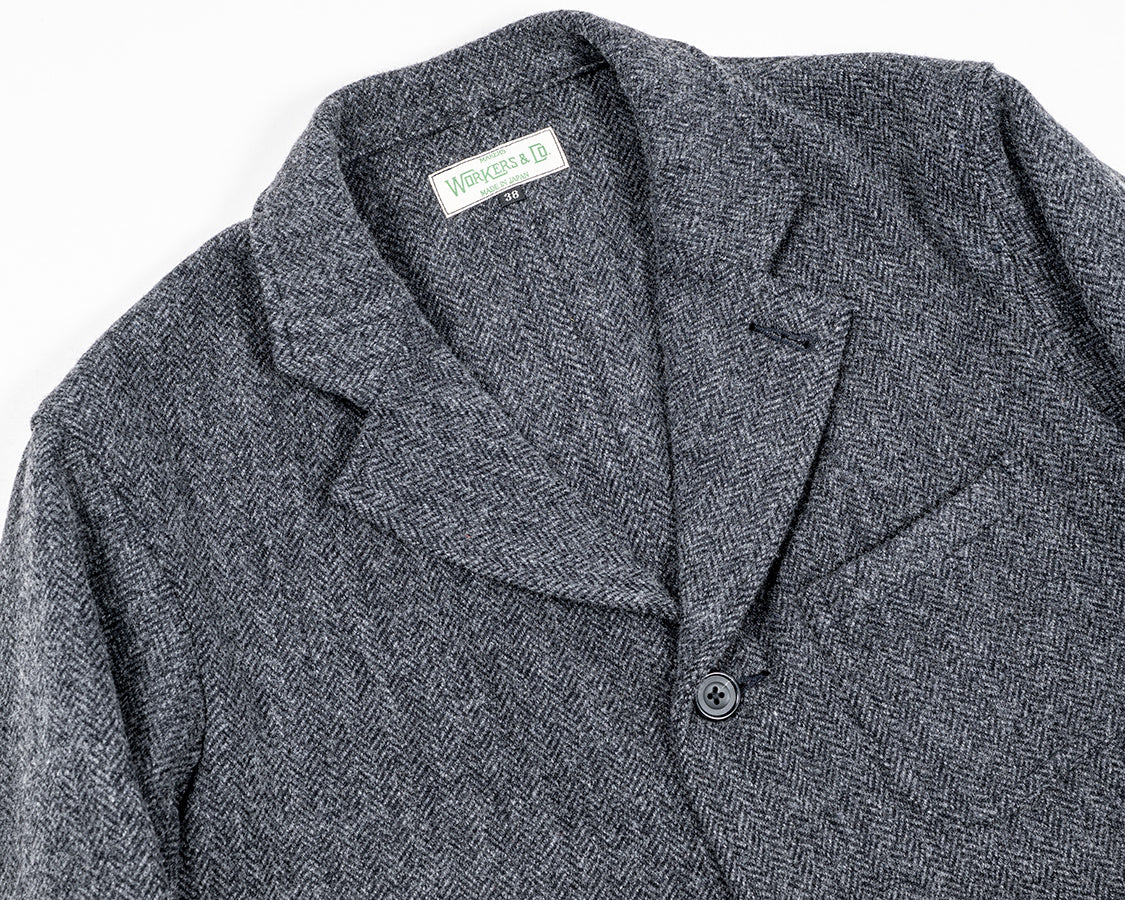 Lounge Jacket, Wool Cotton Tweed