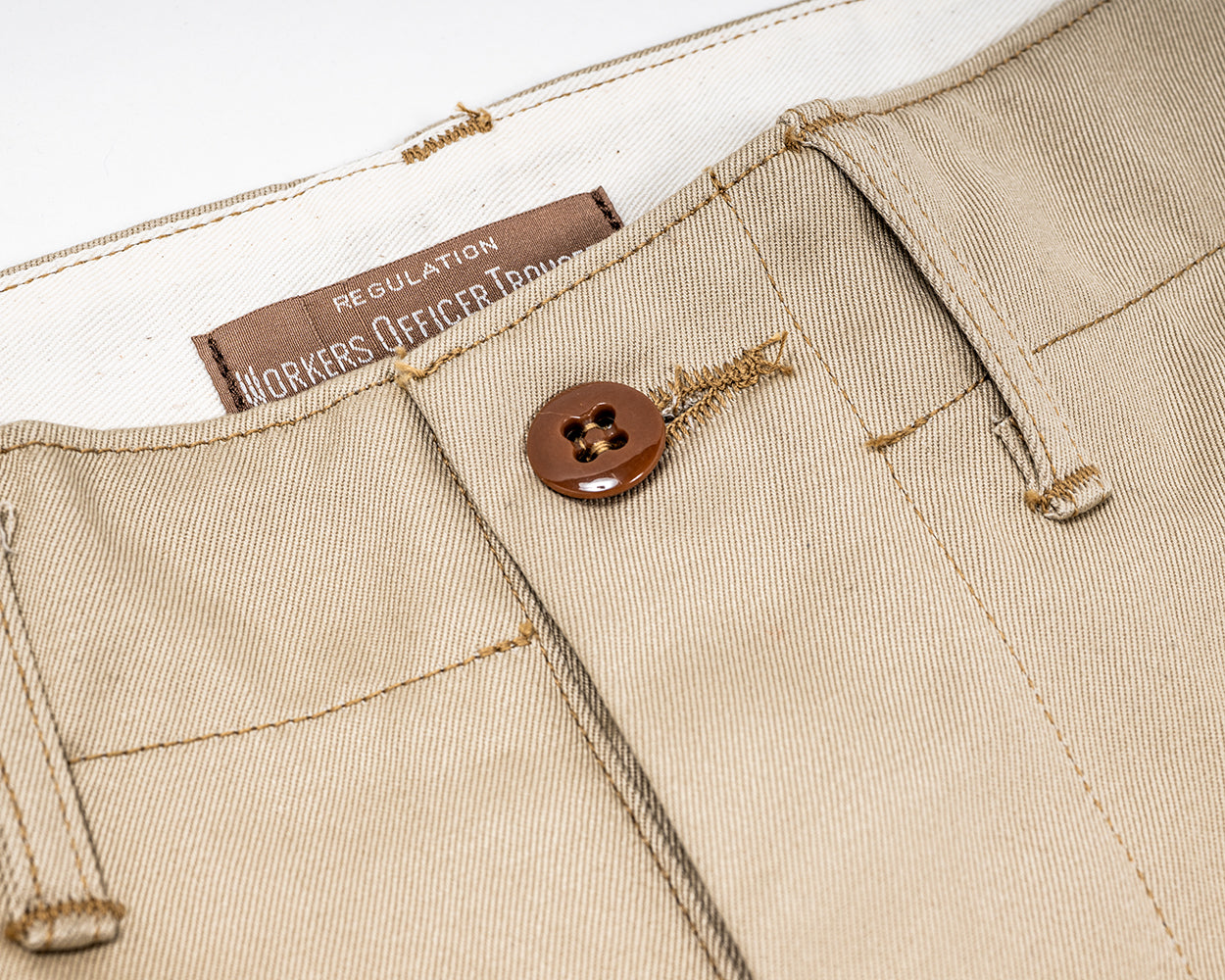 Officer Trousers Vintage Fit, Khaki No-1