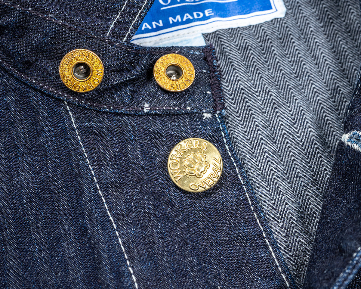 Deluxe Railroad Jacket, 12 oz, Grey Back Indigo Herringbone