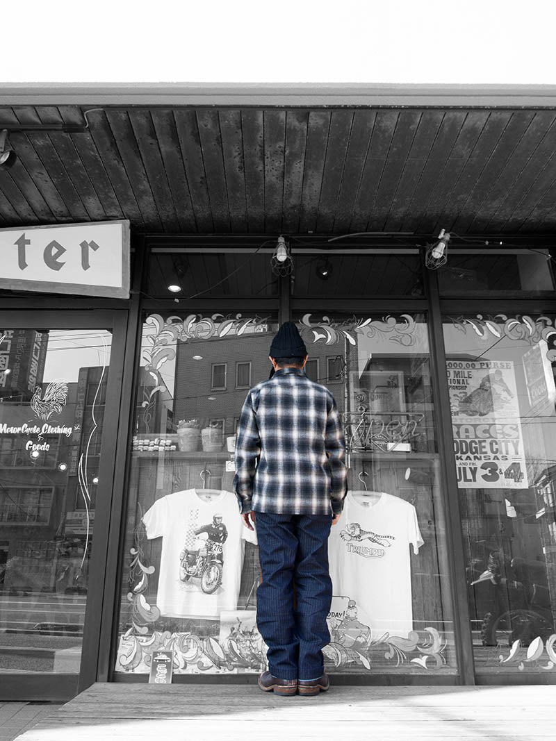 Officer Trousers Regular Type2, Indigo Herringbone