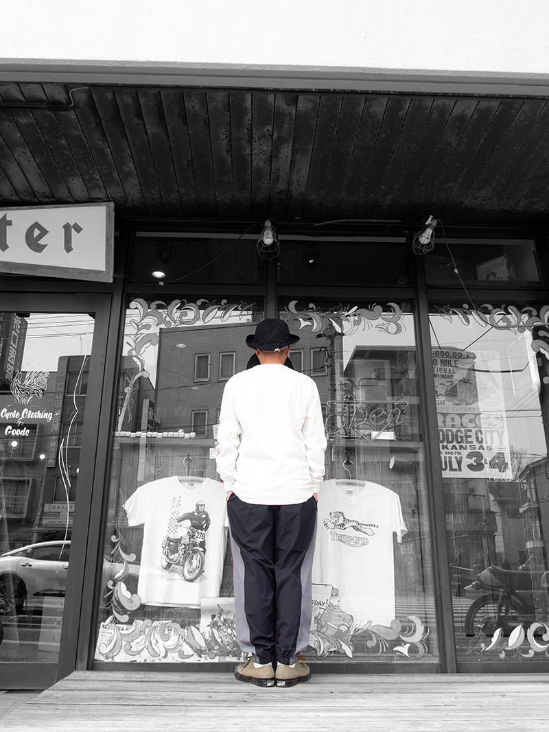 STRETCH TRACK PANTS -COMBINATION-