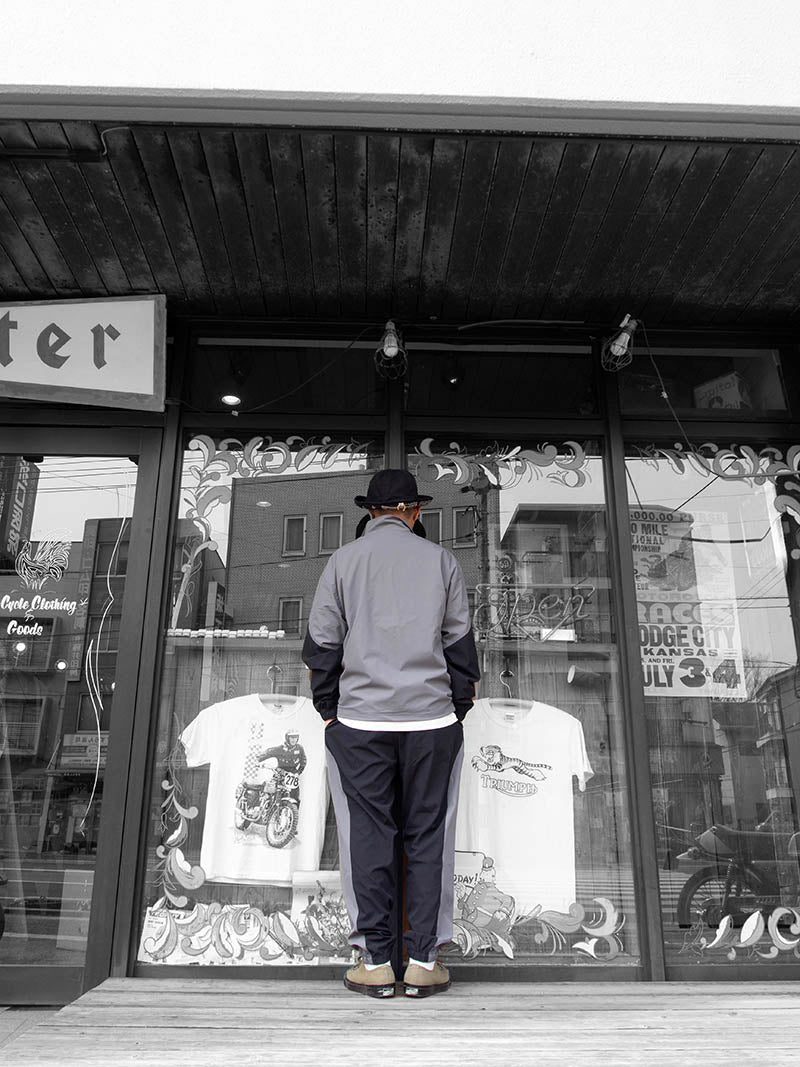 STRETCH TRACK PANTS -COMBINATION-