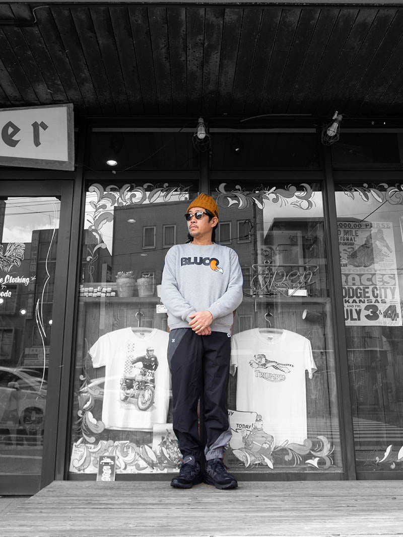 STRETCH TRACK PANTS -COMBINATION-