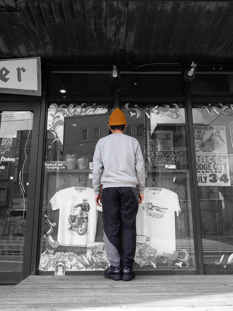 STRETCH TRACK PANTS -COMBINATION-