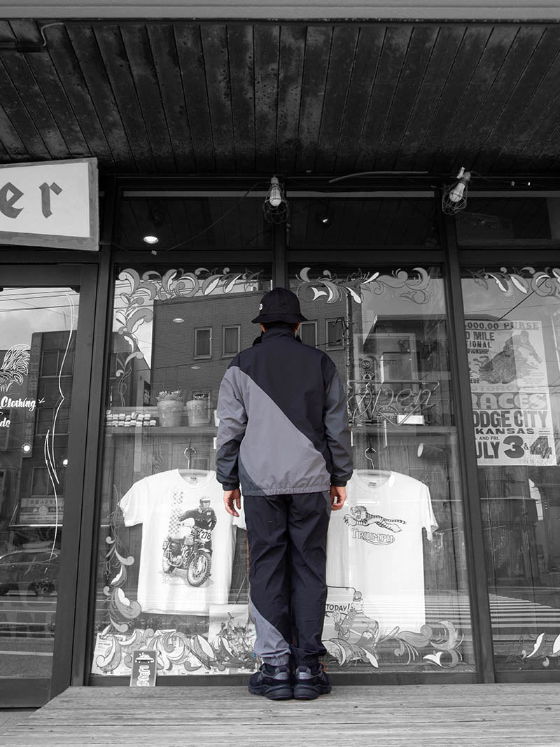 STRETCH TRACK PANTS -COMBINATION-