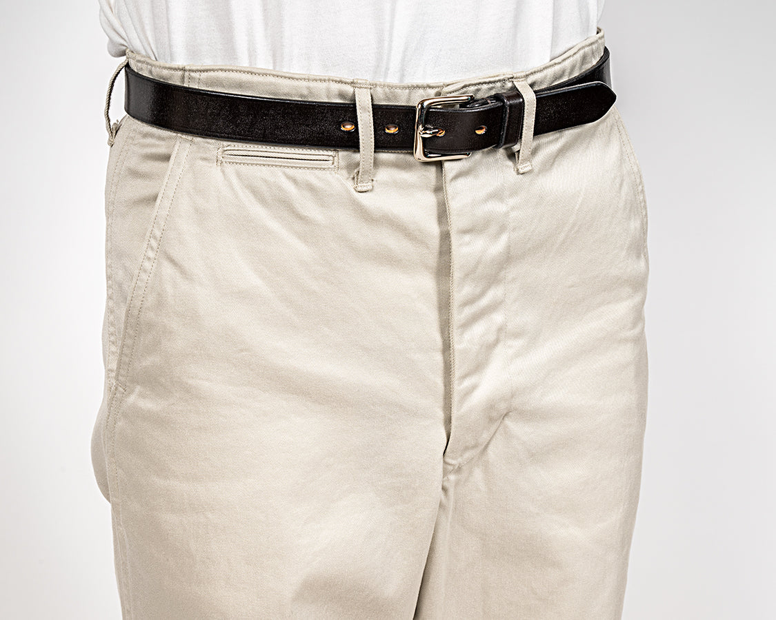 Officer Trousers Slim Type2, Pearl White Chino