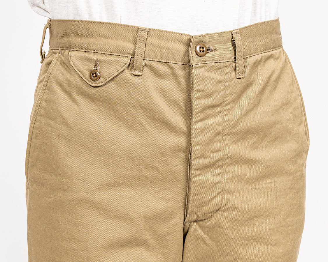 Officer Trousers, Regular Fit, 8 oz Light Chino, Beige
