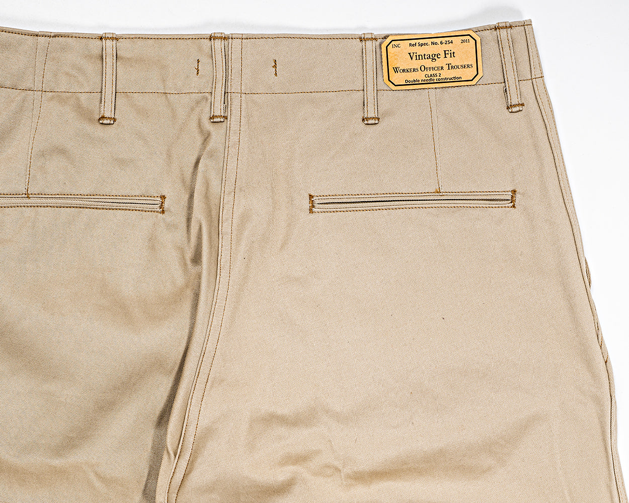 Officer Trousers Vintage Fit, Khaki No-1
