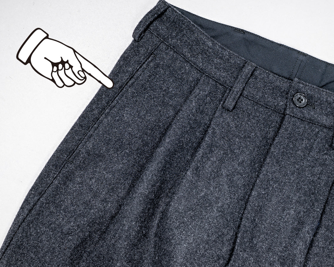 WORKERS Trousers, Wool Cotton Tweed