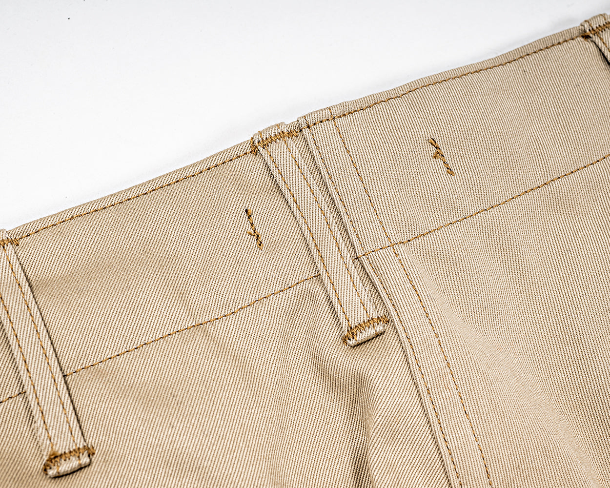 Officer Trousers Vintage Fit, Khaki No-1