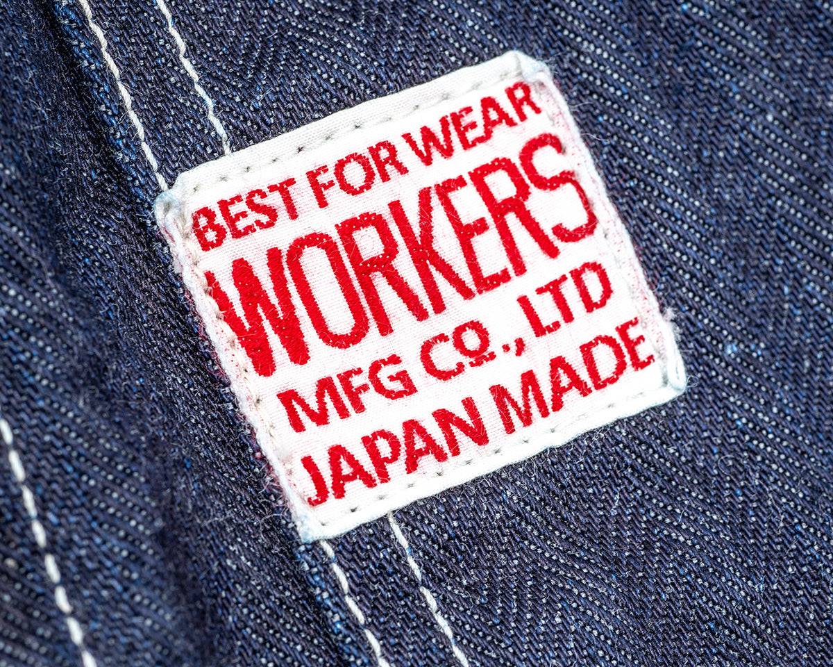 Deluxe Railroad Jacket, 12 oz, Grey Back Indigo Herringbone
