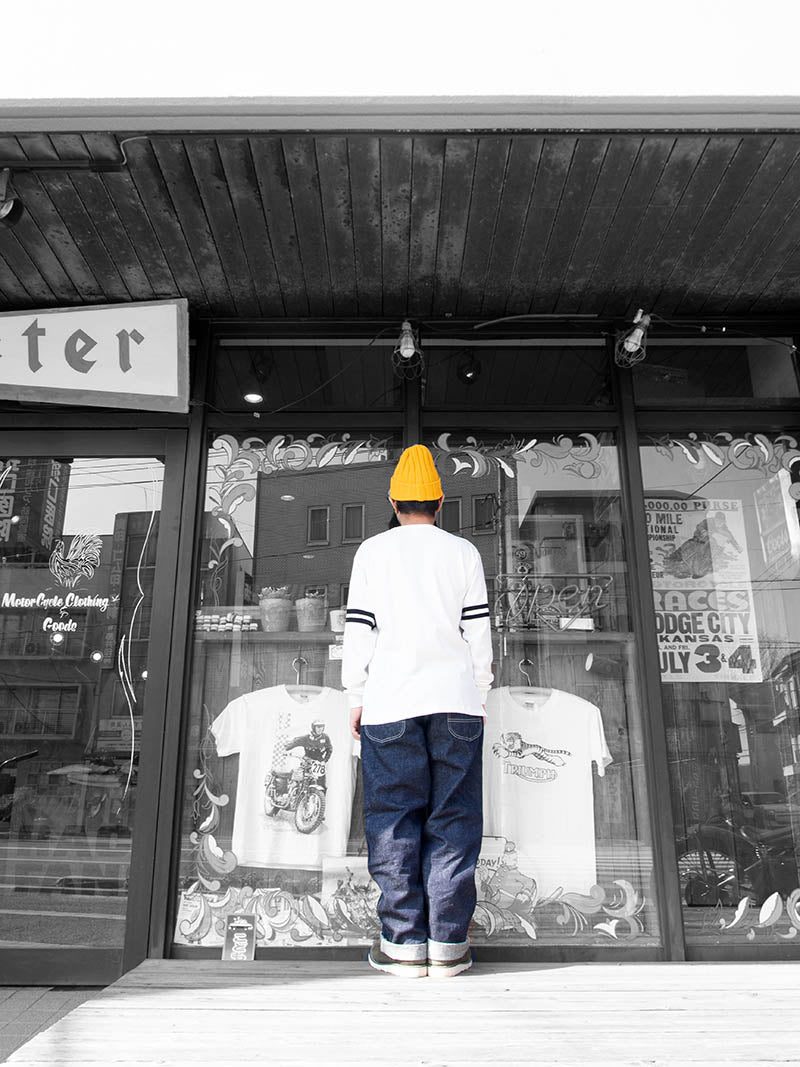 DRY COTTON PRINT L/S TEE -LINE-