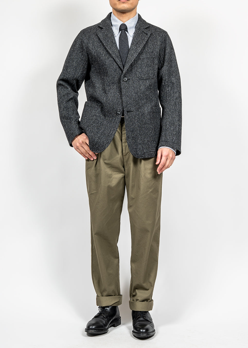 Lounge Jacket, Twisted Herringbone Tweed