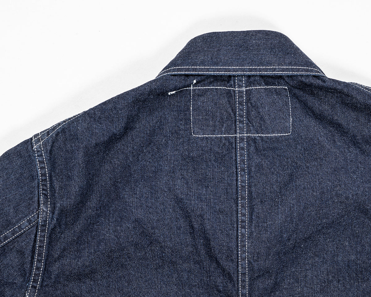 Deluxe Railroad Jacket, 12 oz, Grey Back Indigo Herringbone