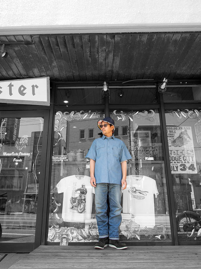 CHAMBRAY WORK SHIRT S/S