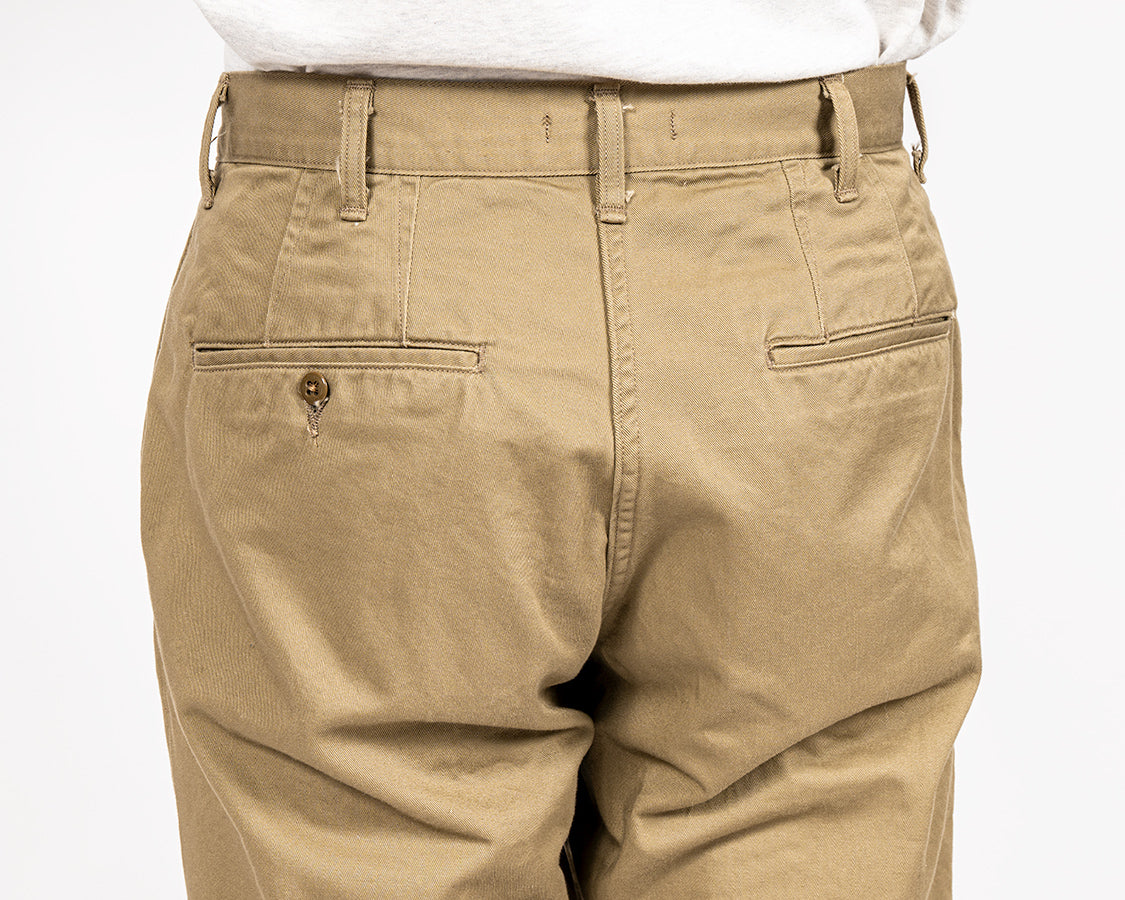 Officer Trousers, Regular Fit, 8 oz Light Chino, Beige