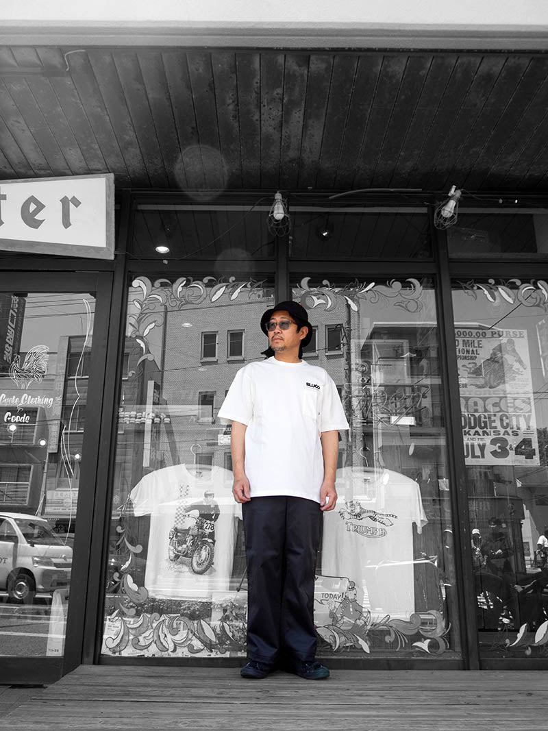 "MOONEYES x DOGTOWN x BLUCO" Pocket Tee -Logo-