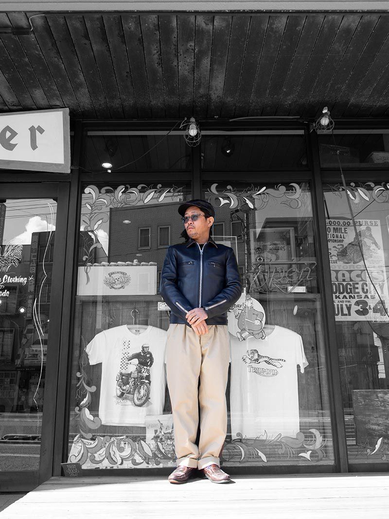 AD-12 SHEEPSKIN JSR JACKET -Dark Blue-