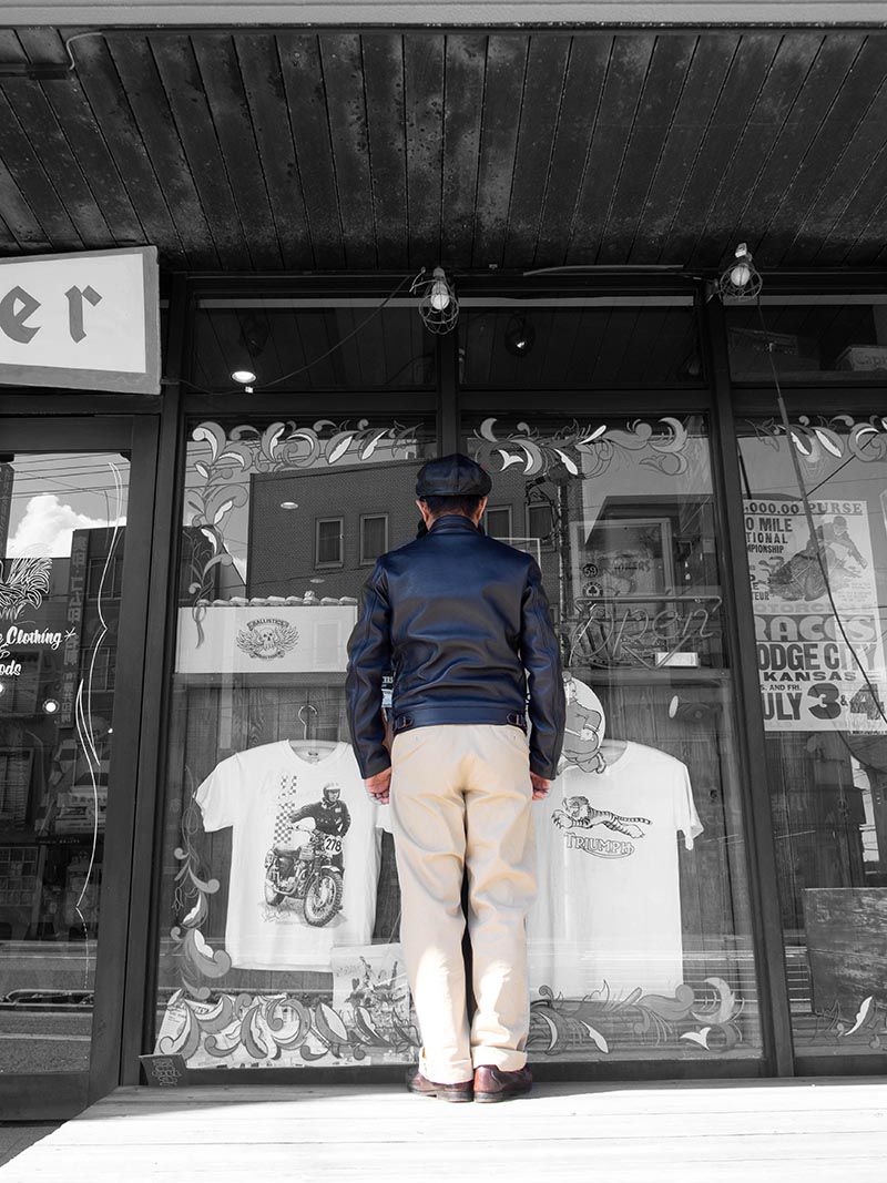 AD-12 SHEEPSKIN JSR JACKET -Dark Blue-