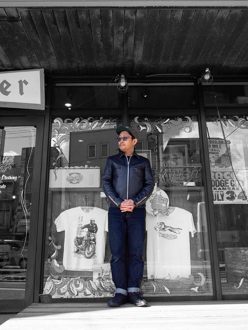 AD-12 SHEEPSKIN JSR JACKET -Dark Blue-