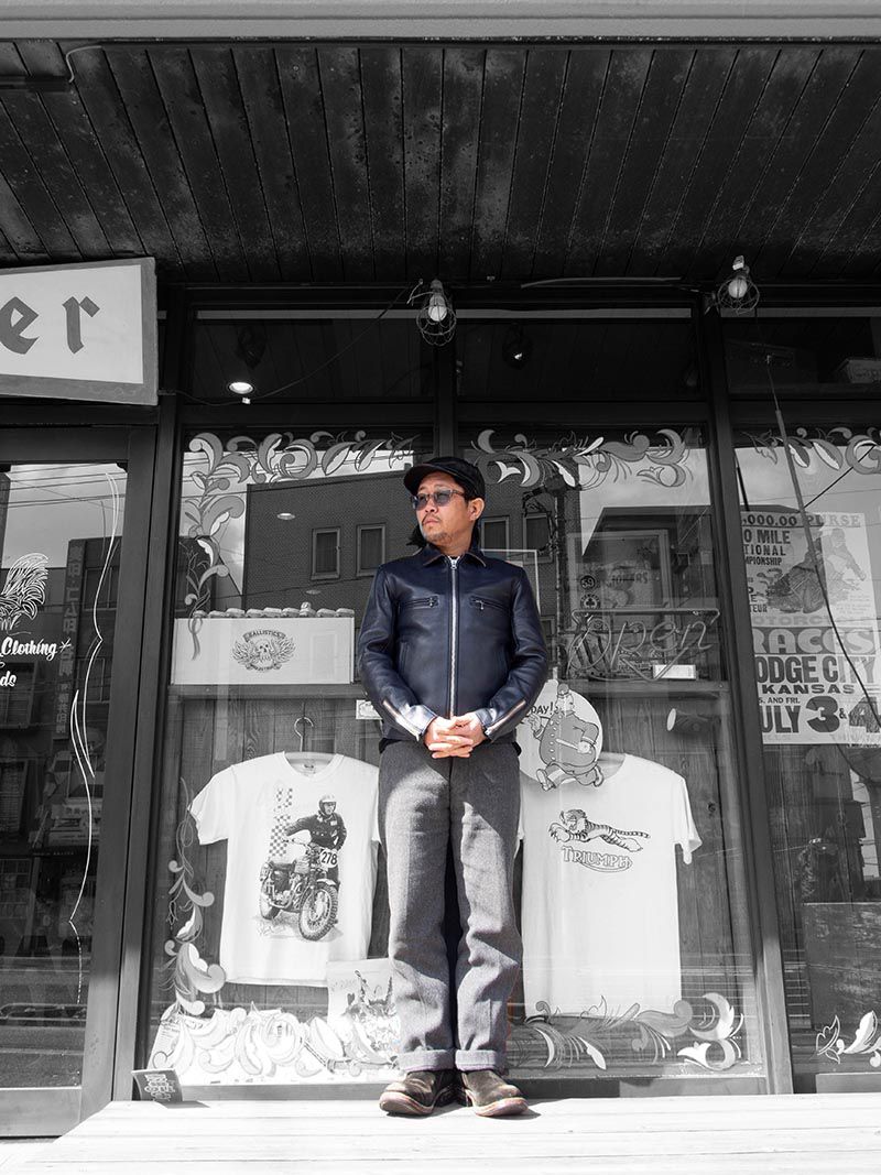 AD-12 SHEEPSKIN JSR JACKET -Dark Blue-