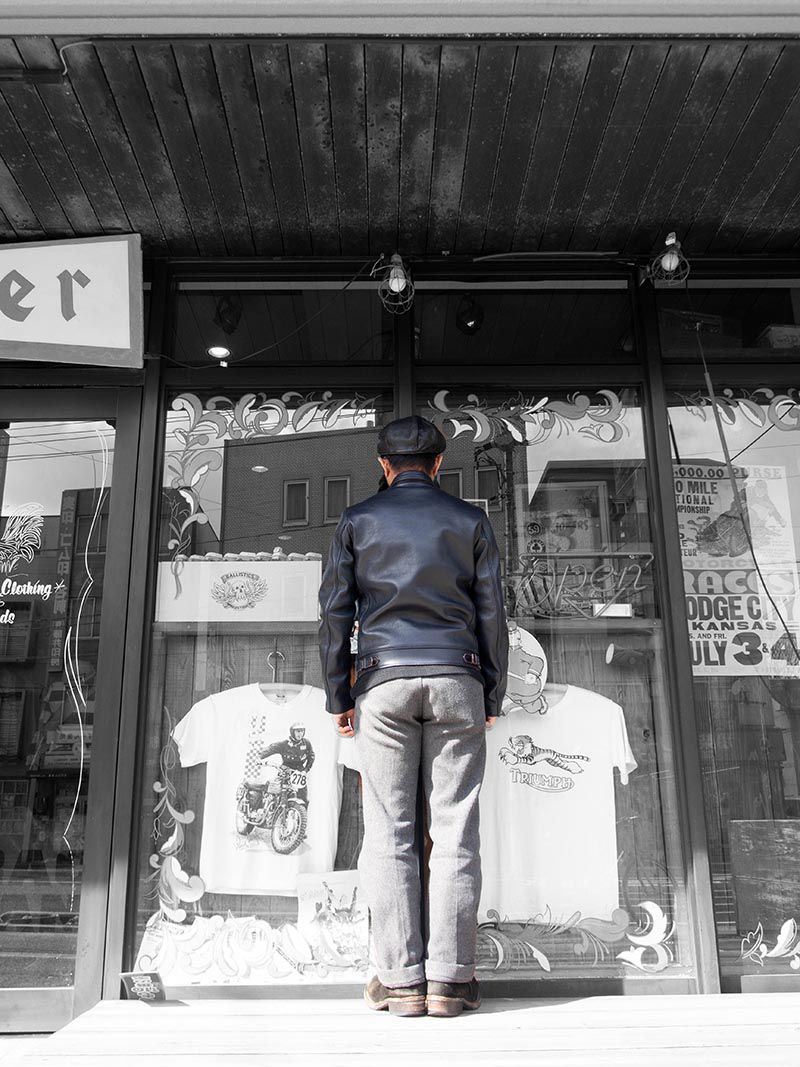 AD-12 SHEEPSKIN JSR JACKET -Dark Blue-