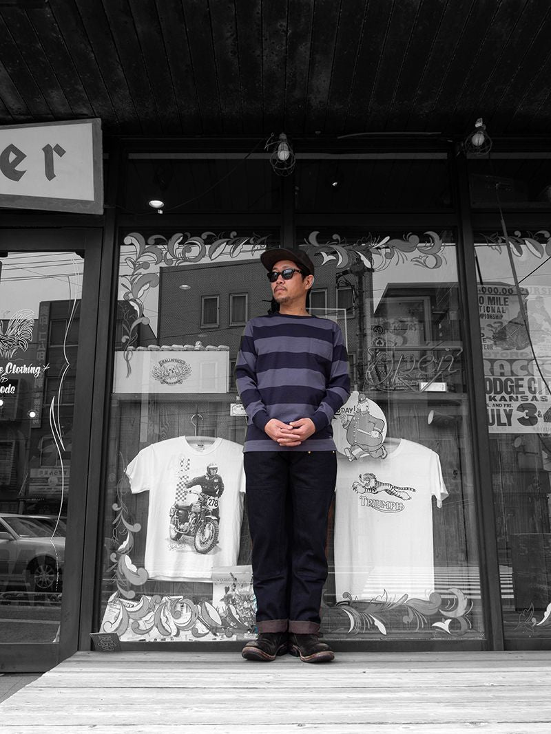 1908 W KNEE NARROW BLACKIE DENIM