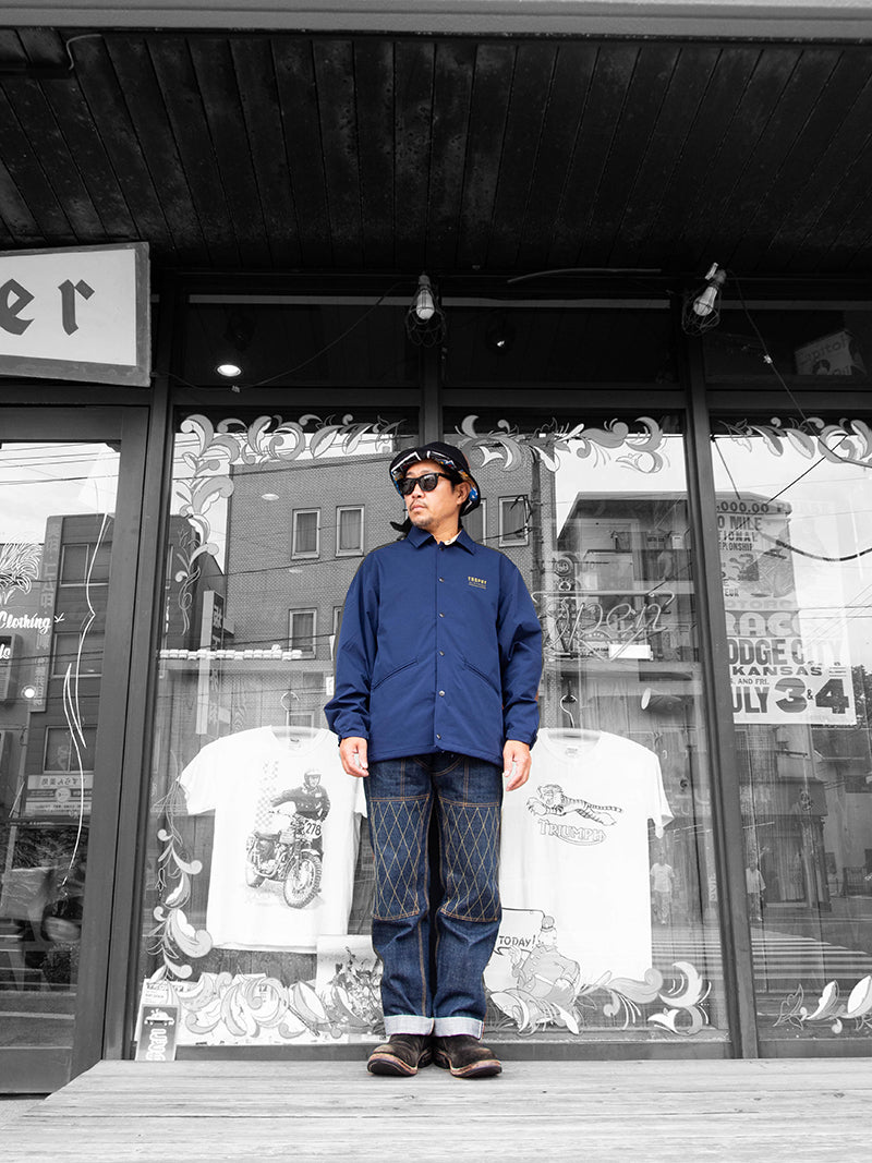 Box Logo Warm Up Jacket -Navy-