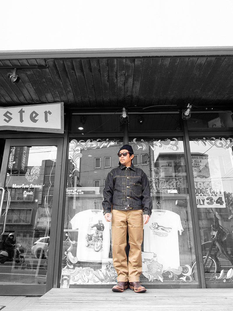 SBJ-145-305BK JUNBO 14.5oz 1st JACKET WWⅡ -Black Denim-