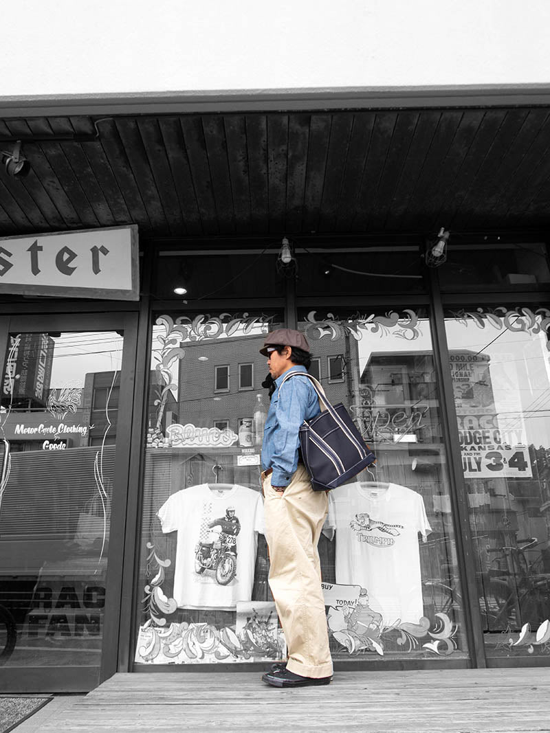 Deluxe Pocket Tote Bag -Dirk Navy×Navy-