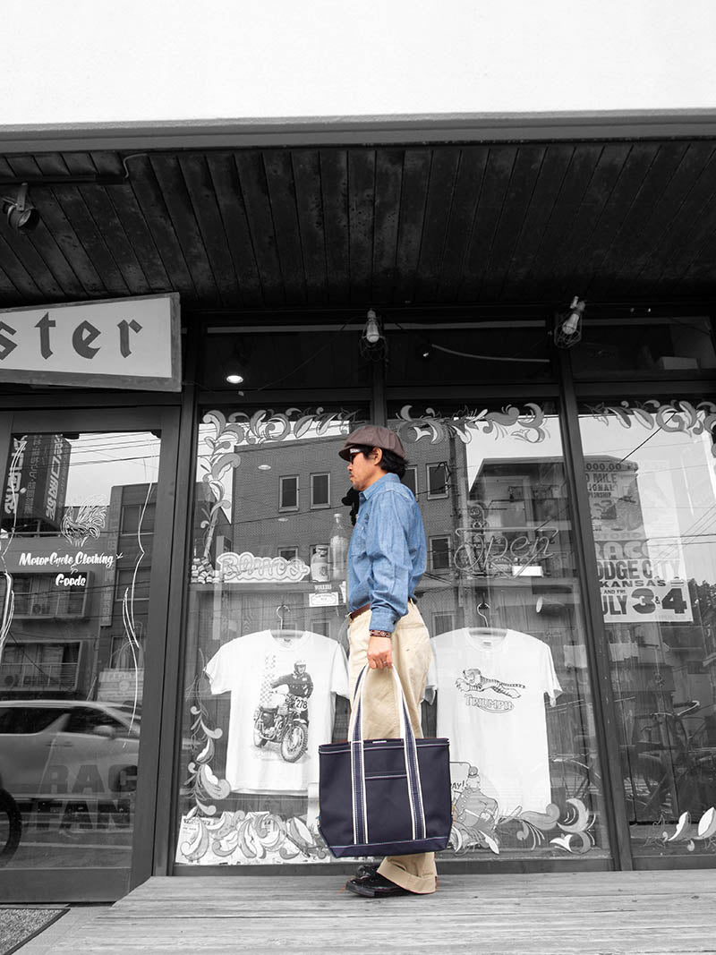 Deluxe Pocket Tote Bag -Dirk Navy×Navy-