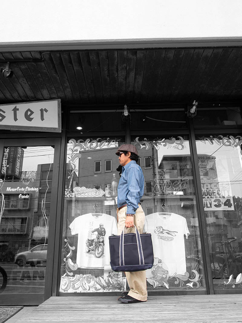 Deluxe Pocket Tote Bag -Dirk Navy×Navy-