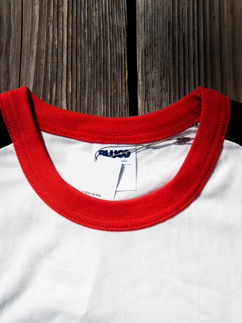 DRY COTTON PRINT RAGLAN 3/4 TEE -CHAMP-