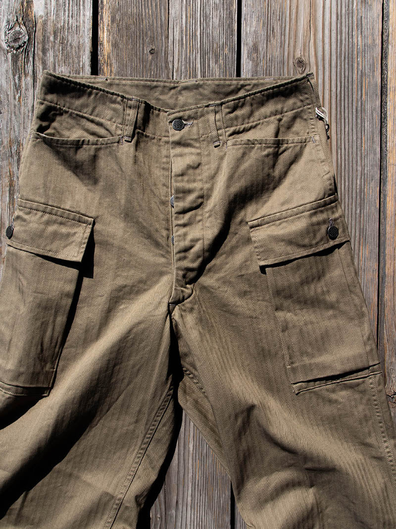 M43 Trousers Mod, Khaki Herringbone