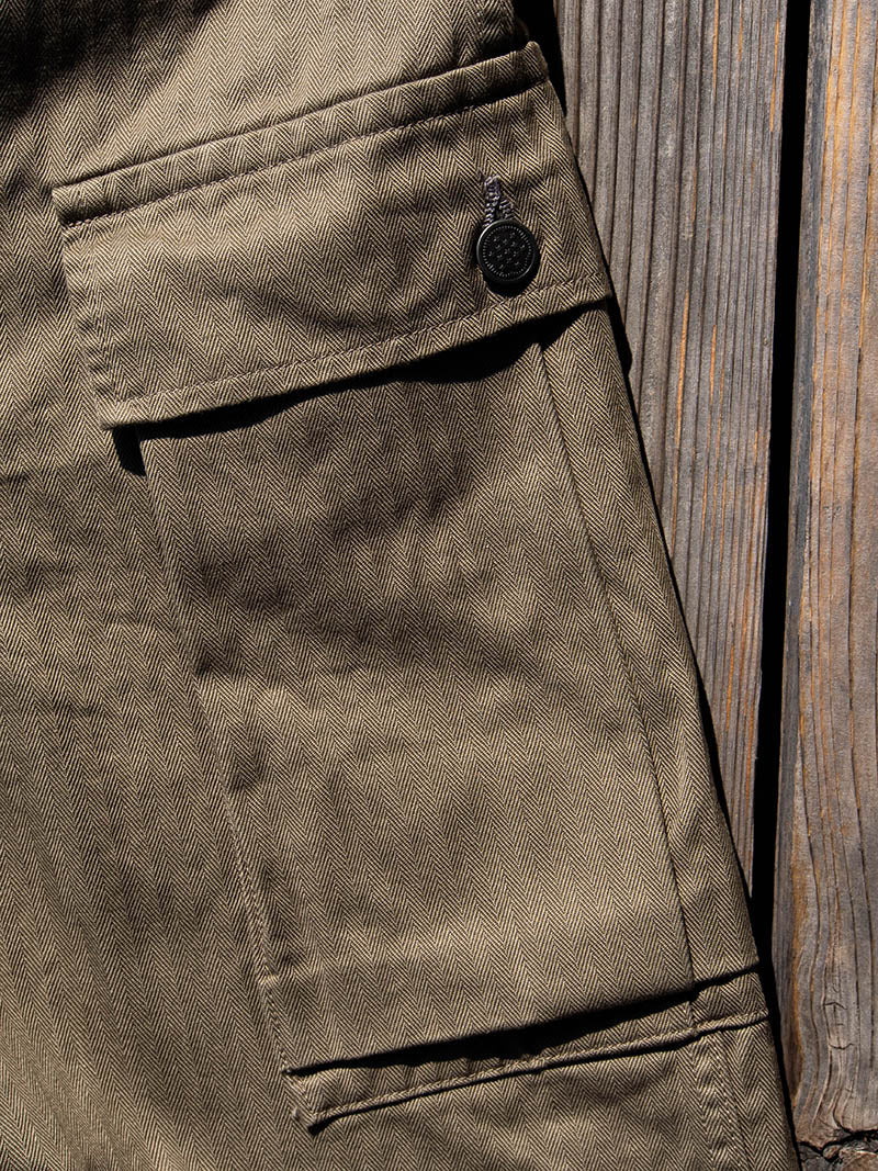 M43 Trousers Mod, Khaki Herringbone