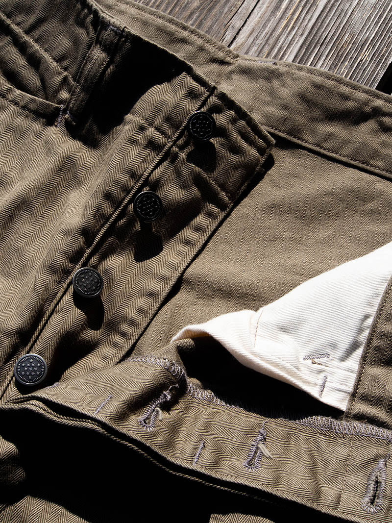 M43 Trousers Mod, Khaki Herringbone