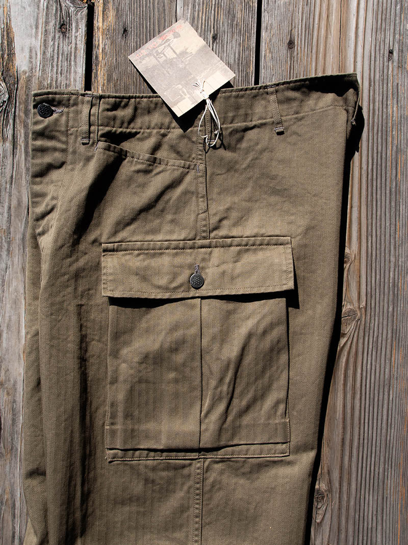 M43 Trousers Mod, Khaki Herringbone