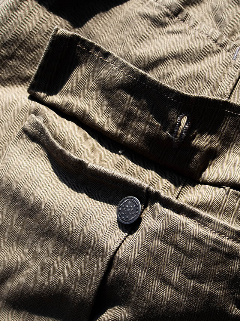 M43 Trousers Mod, Khaki Herringbone