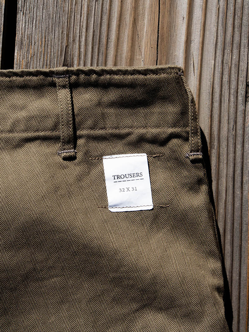 M43 Trousers Mod, Khaki Herringbone