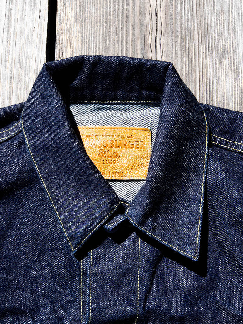 SBJ-145-305 JUNBO 14.5oz SELVEDGE DENIM JACKET 1st -Stitch All Banana Yellow-