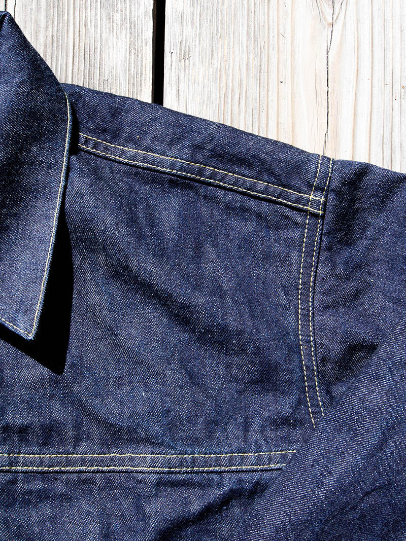 SBJ-145-305 JUNBO 14.5oz SELVEDGE DENIM JACKET 1st -Stitch All Banana Yellow-