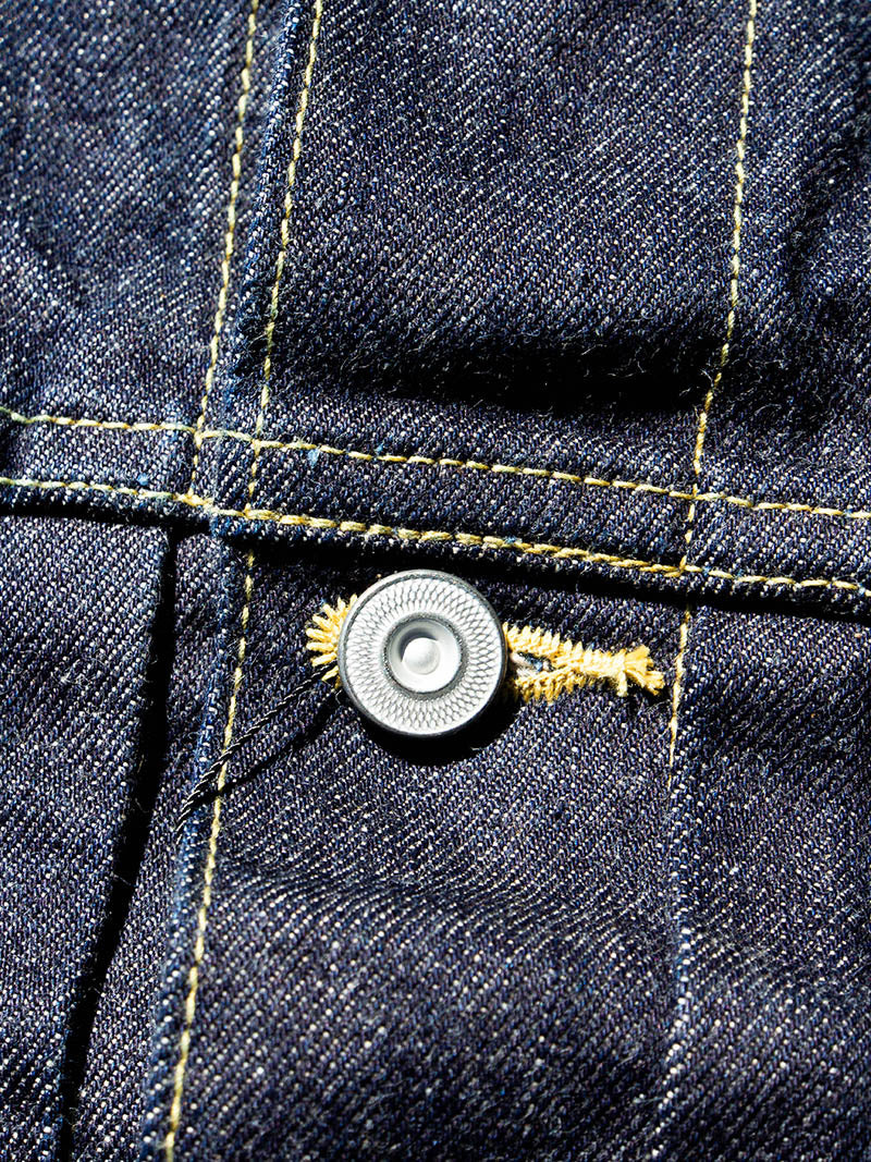 SBJ-145-305 JUNBO 14.5oz SELVEDGE DENIM JACKET 1st -Stitch All Banana Yellow-