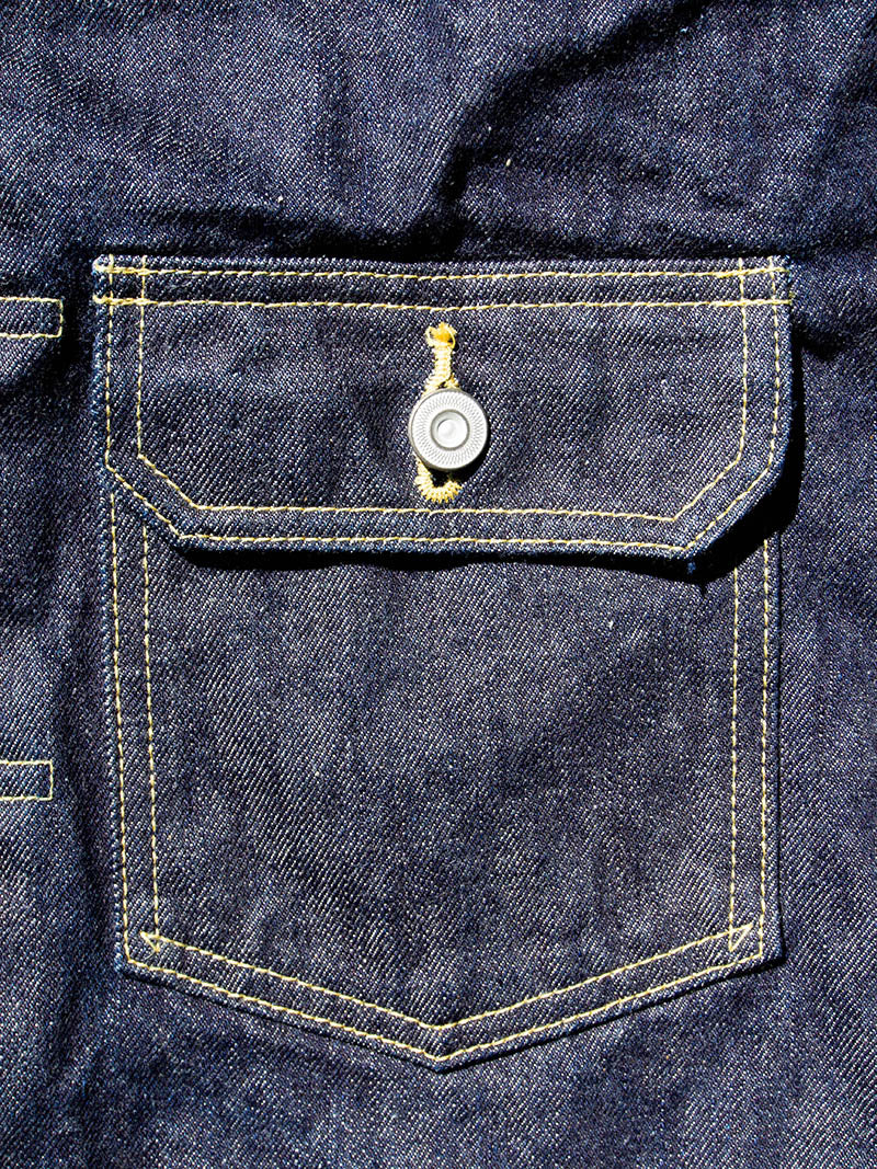 SBJ-145-305 JUNBO 14.5oz SELVEDGE DENIM JACKET 1st -Stitch All Banana Yellow-