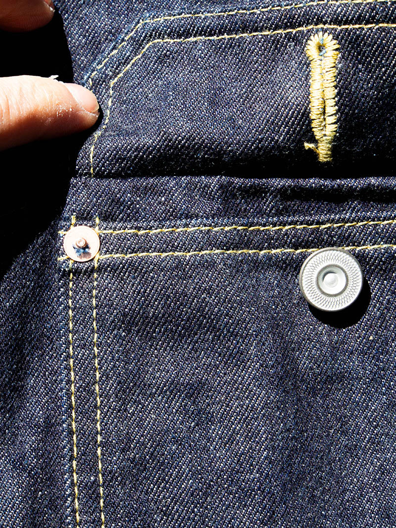 SBJ-145-305 JUNBO 14.5oz SELVEDGE DENIM JACKET 1st -Stitch All Banana Yellow-