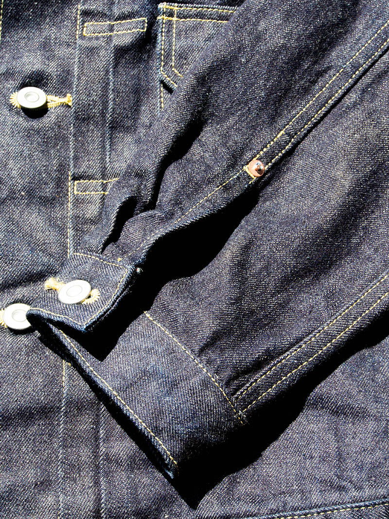 SBJ-145-305 JUNBO 14.5oz SELVEDGE DENIM JACKET 1st -Stitch All Banana Yellow-