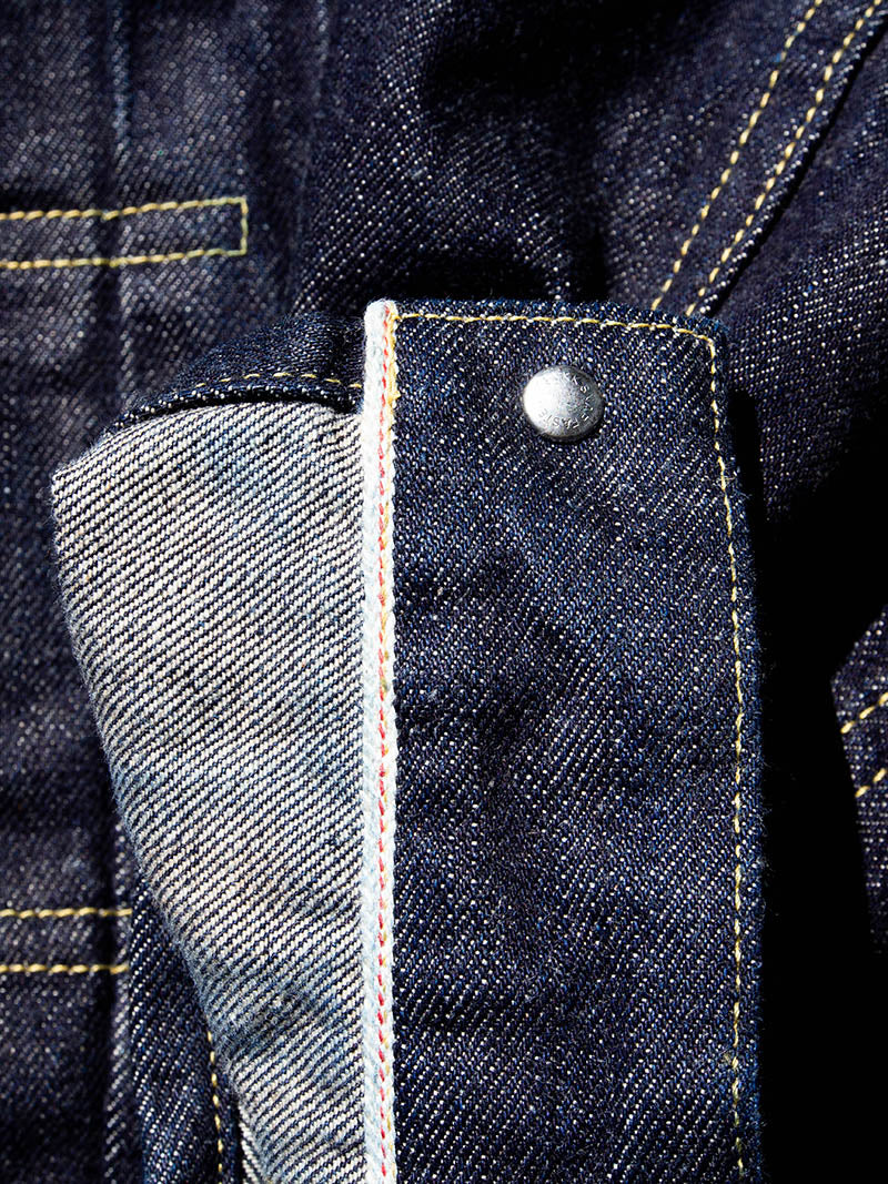 SBJ-145-305 JUNBO 14.5oz SELVEDGE DENIM JACKET 1st -Stitch All Banana Yellow-