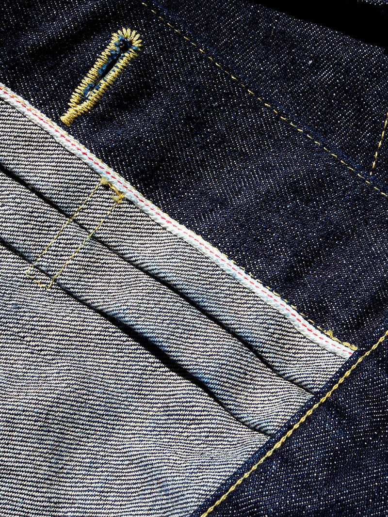 SBJ-145-305 JUNBO 14.5oz SELVEDGE DENIM JACKET 1st -Stitch All Banana Yellow-