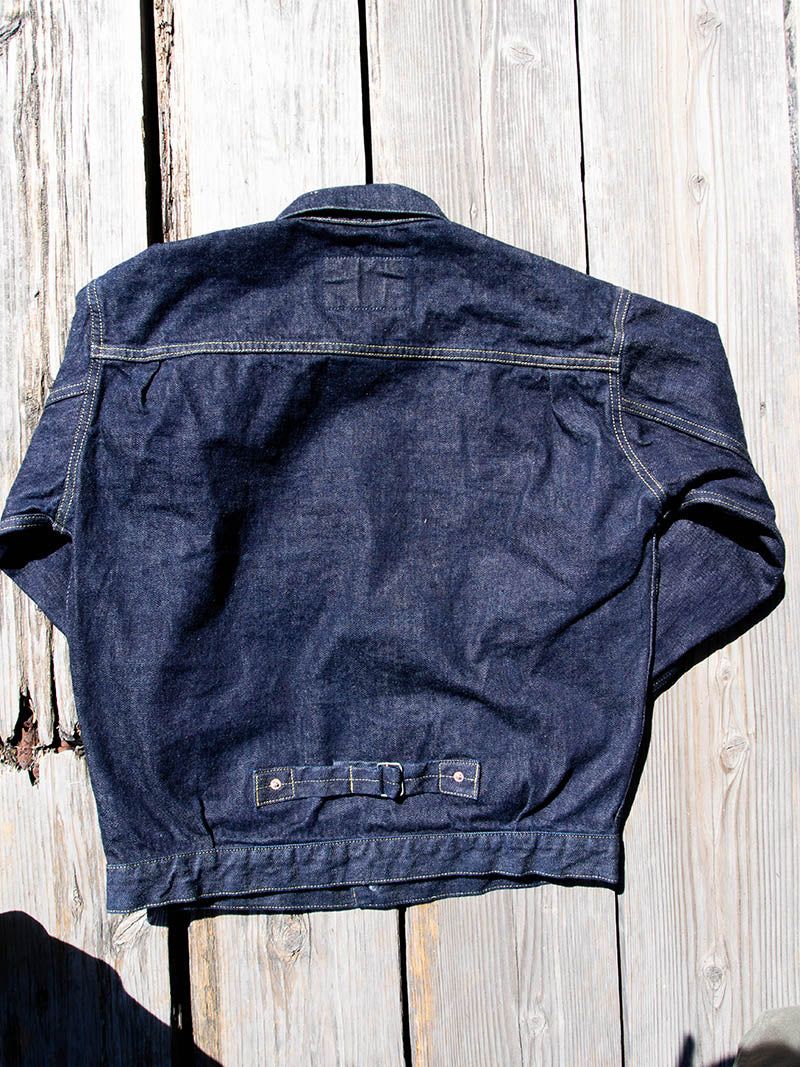 SBJ-145-305 JUNBO 14.5oz SELVEDGE DENIM JACKET 1st -Stitch All Banana Yellow-
