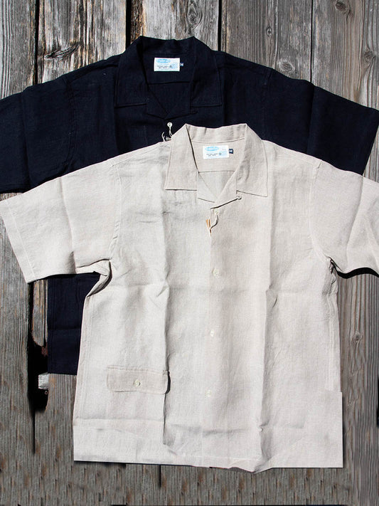 Open Collar Shirt, Linen
